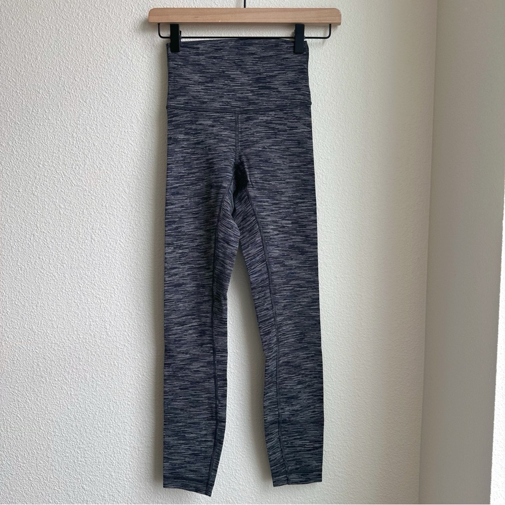 Lululemon Wunder Under High-Rise Tight 25" Wee Are From Space Black Slate Size 2
